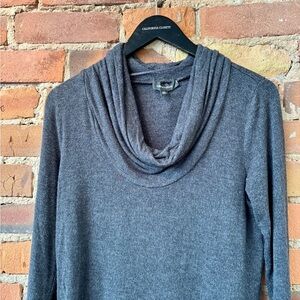 Lord & Taylor Women’s Gray Deep Cowl Neck Sweater. Size: Small.